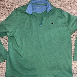 Green Vineyard Vines Mens quarter zip